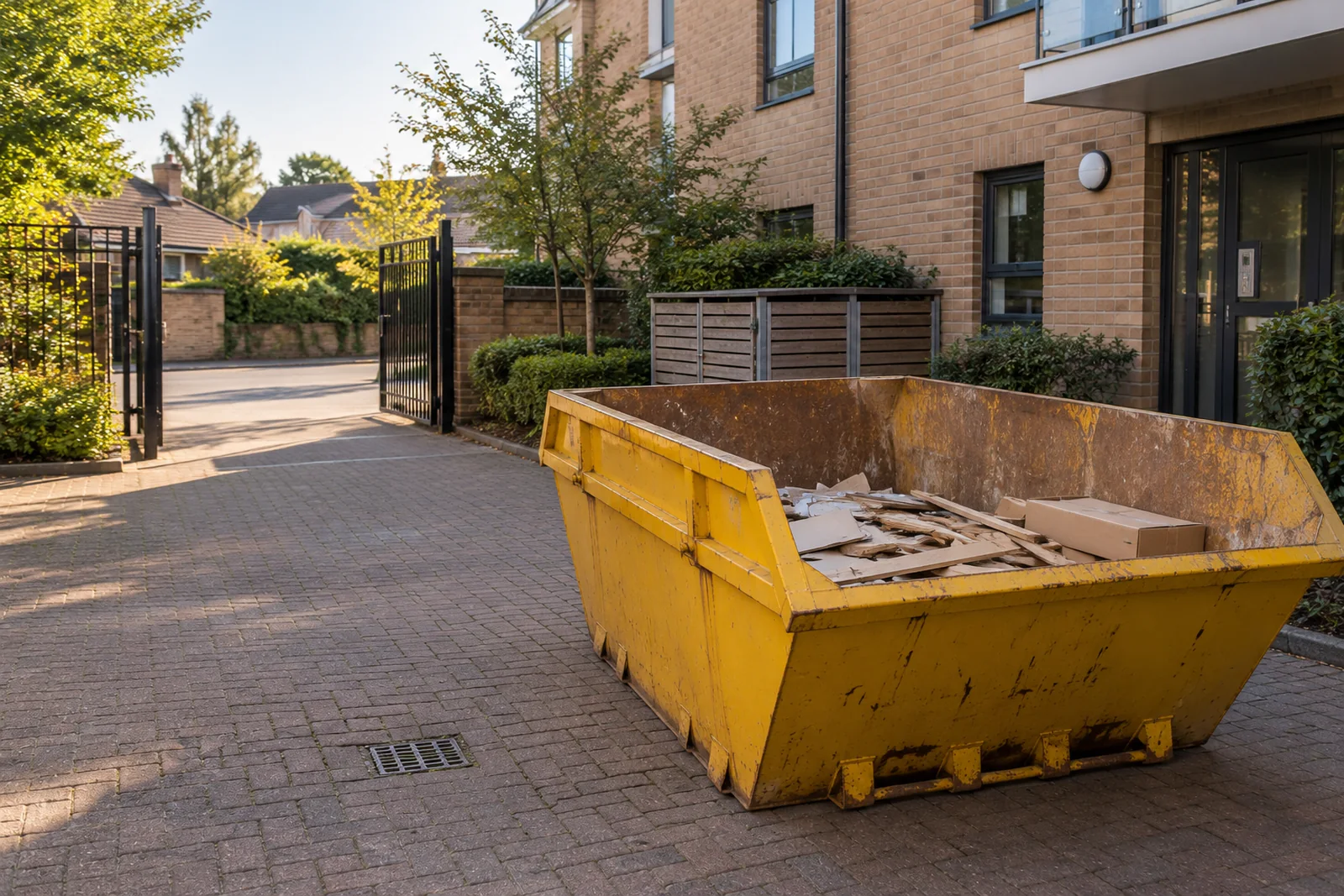 Skip ready for collection with the shared vehicle route clear