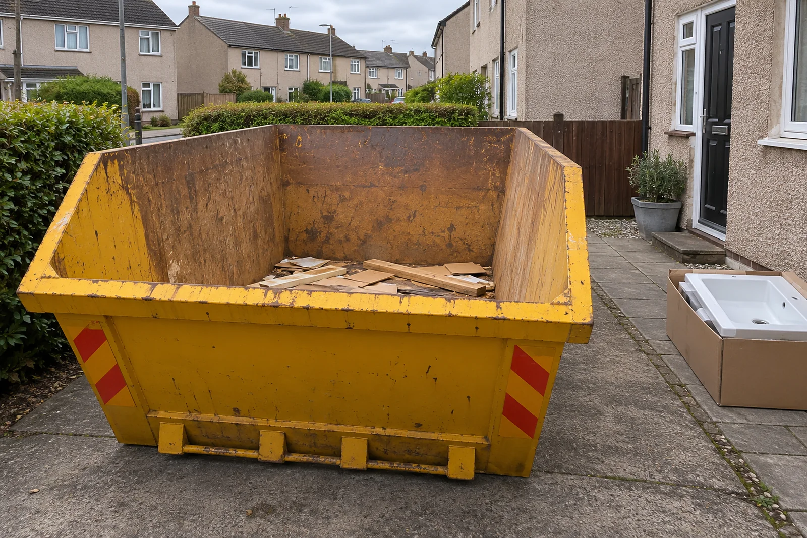Refit skip loaded below the rim with collection access clear