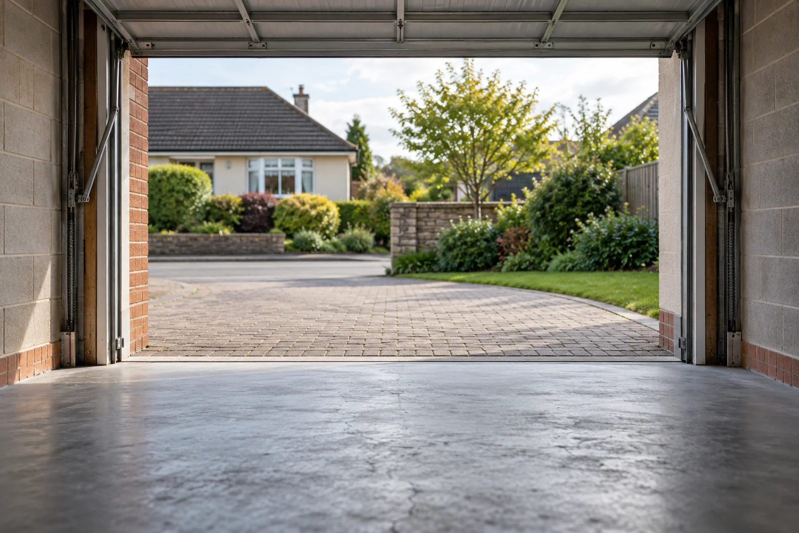 Clear garage doorway and threshold